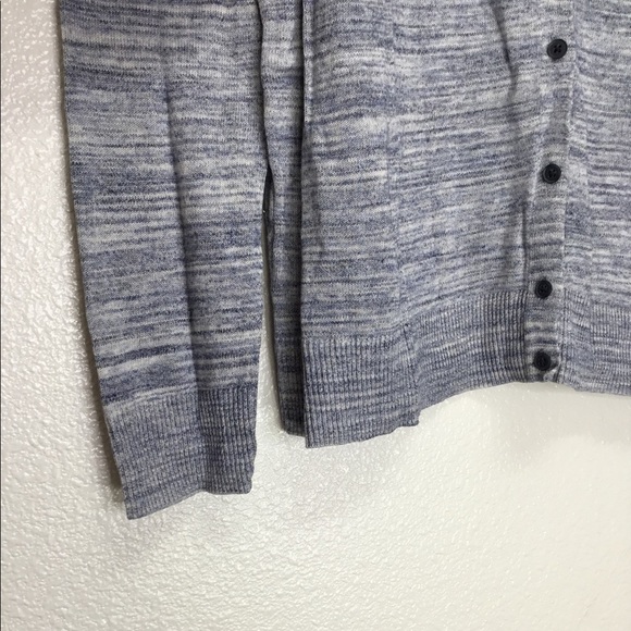 Croft and Barrow Blue Striped Button Cardigan Sweater - Picture 5 of 7